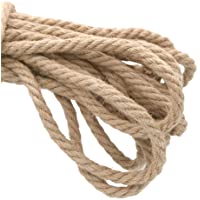 jijAcraft Cuerda de Cáñamo 8mm-10mm-12mm Cuerda de Yute Gruesa para Manualidades- Decoración- Gato Rascarse- Jardinería…